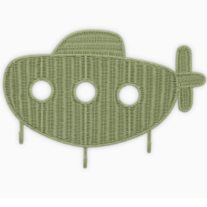 Rotan Wanddecoratie Subby met haken